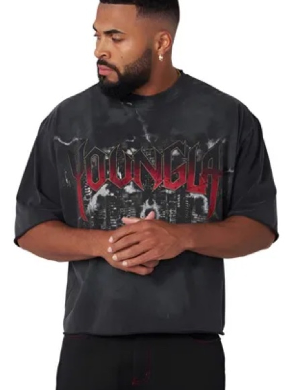 YoungLA 4181 Dark Night Cropped Tee